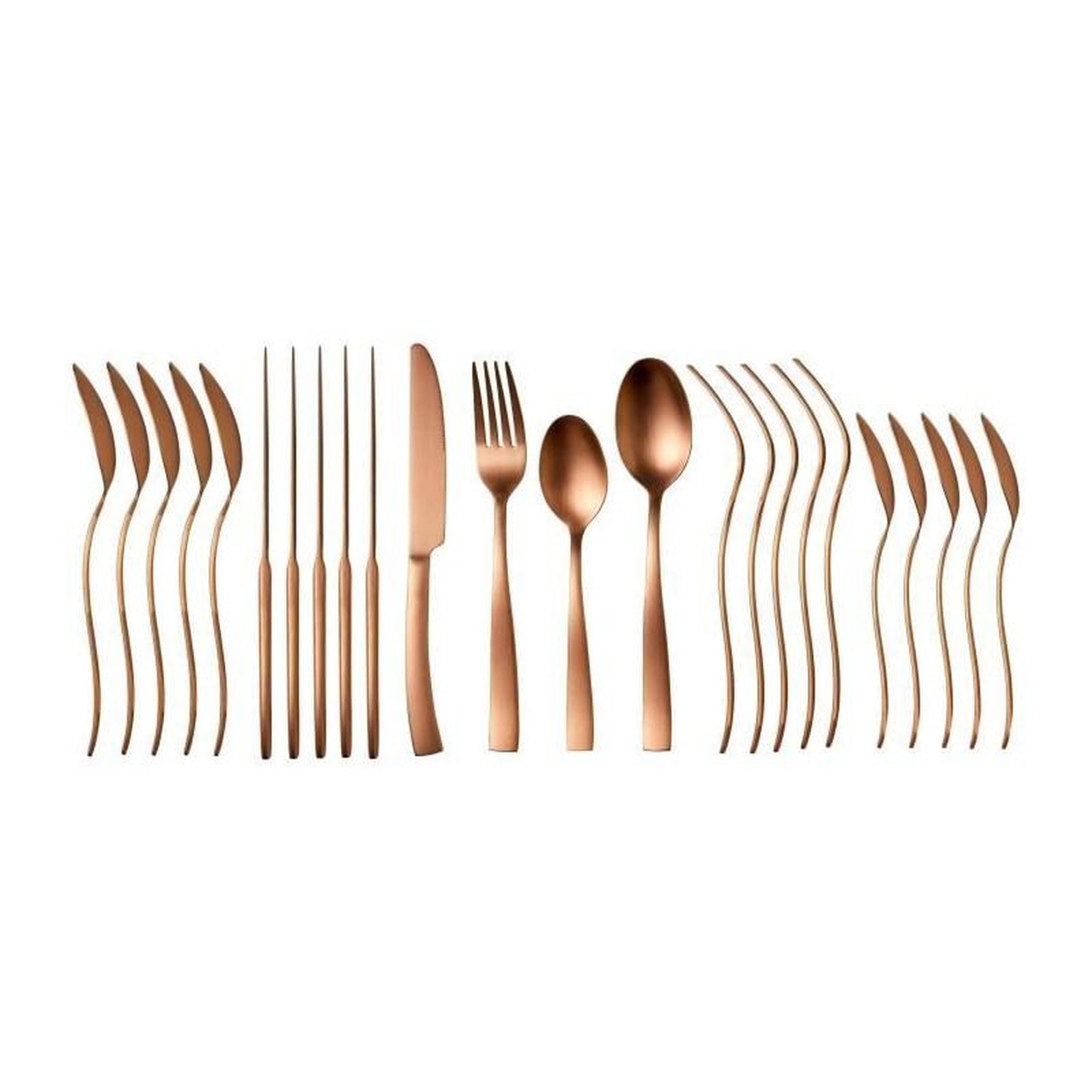 Voir la diapositive 2 : Arthur Martin Ménageres - ARTHUR MARTIN - AM0056 - 24 pieces - Acier inoxydable - Finition mat