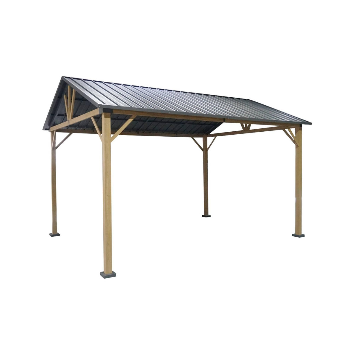 SWEEEK Carport CALISTA en aluminium et acier anthracite. 12 m²