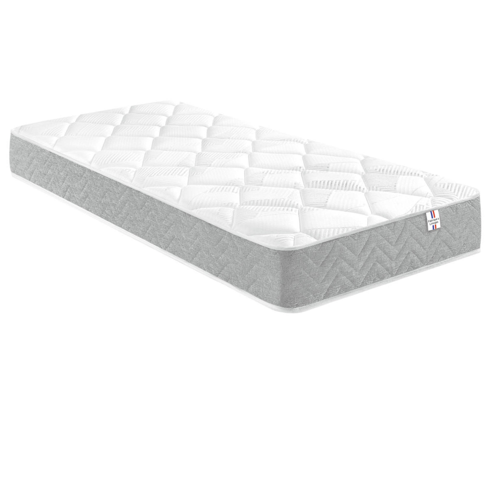 Voir la diapositive 1 : Matelas mémoire de forme et ressorts ensachés 80x190 cm LOURMARIN