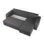 Voir la diapositive 2 : BEST MOBILIER Harvey - canapé d'angle réversible - 4 places - convertible avec coffre - en tissu
