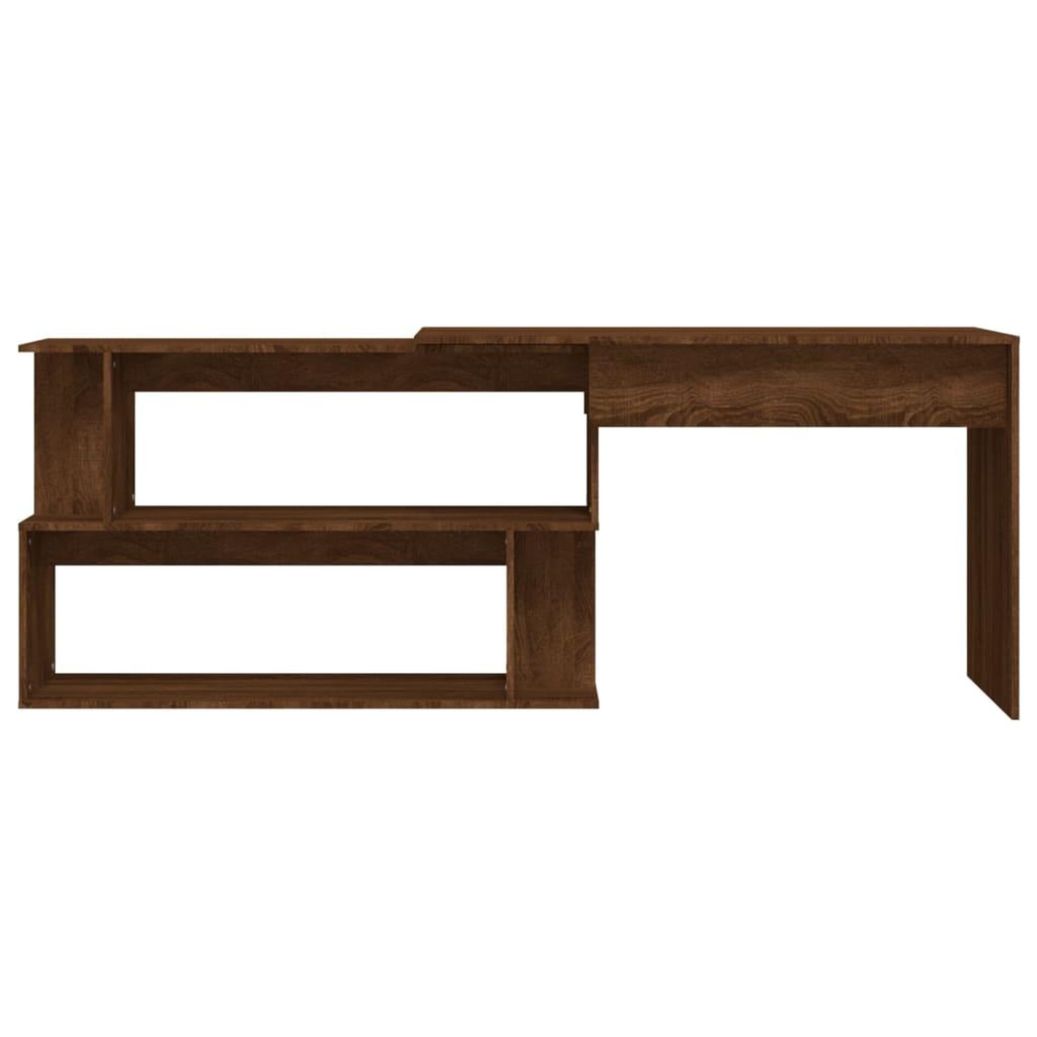 Voir la diapositive 5 : VIDAXL Bureau d'angle Chene marron 200x50x76 cm Bois d'ingenierie