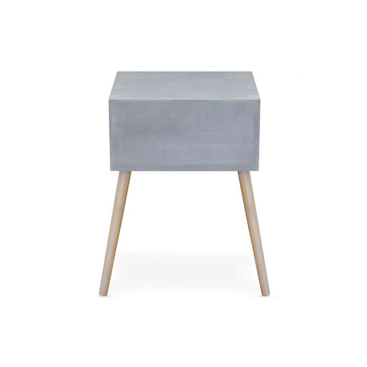 Paris Prix Table de Chevet Scandinave 1 Tiroir  Kim  60cm Gris