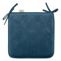 Voir la diapositive 1 : ATMOSPHERA Galette de Chaise Uni  Lilou  38x38 cm Bleu Canard