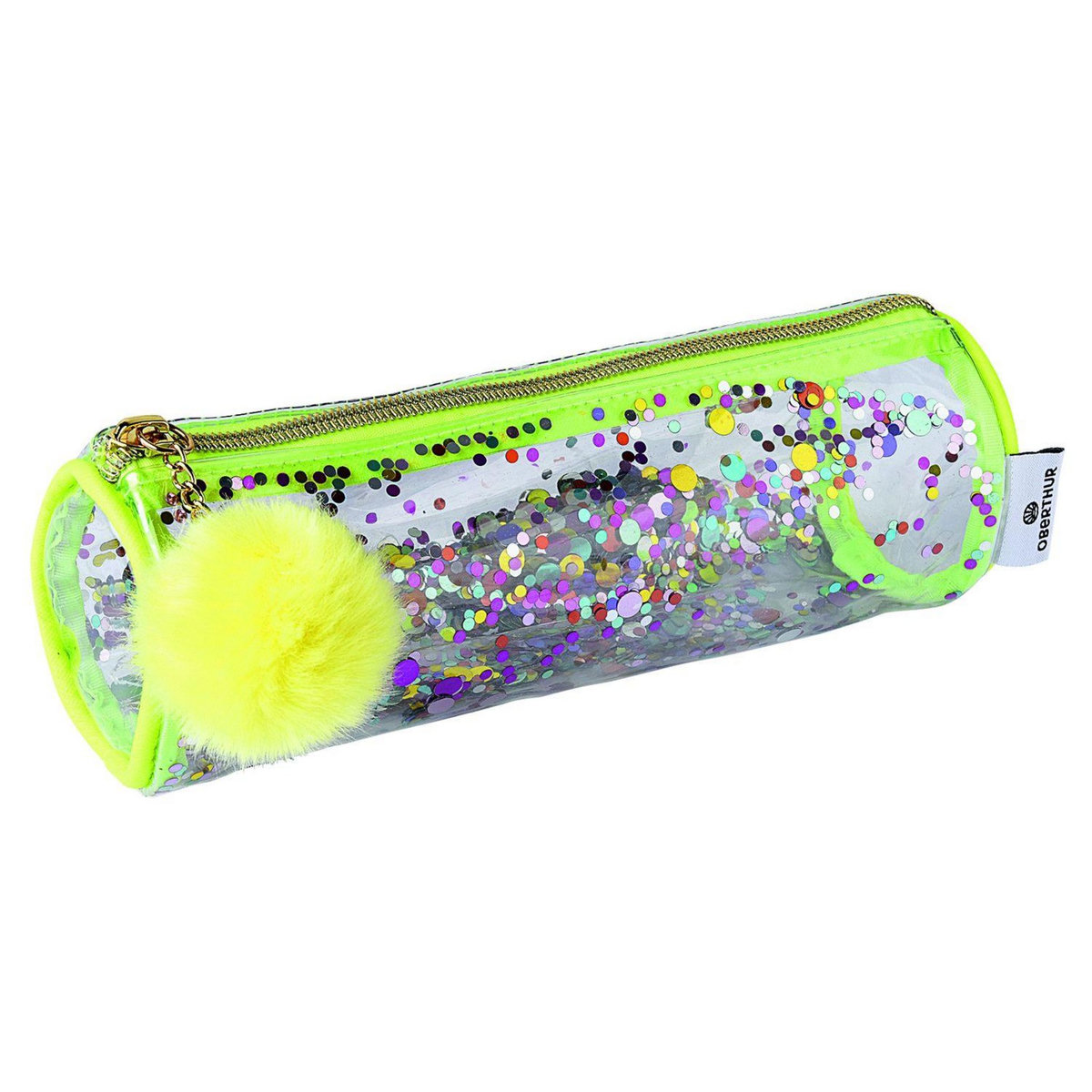 Trousse ronde 1 compartiment jaune COLORS CONFETTIS