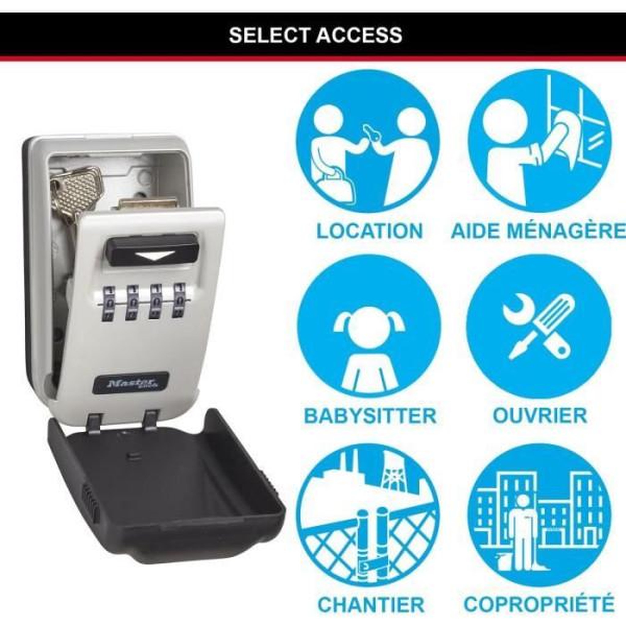 Voir la diapositive 3 : Master lock Armoire de sécurité masterlock boîte a clés 5425eurd format m
