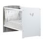 Voir la diapositive 2 : BABY PRICE Chambre bébé duo Leaf: lit 120x60, commode a langer - Babyprice - Blanc