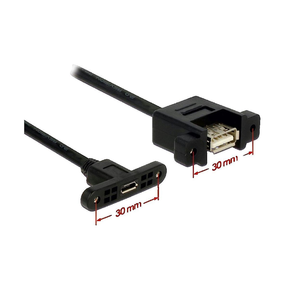 DeLock Câble USB delock Micro-USB 0,25 m noir