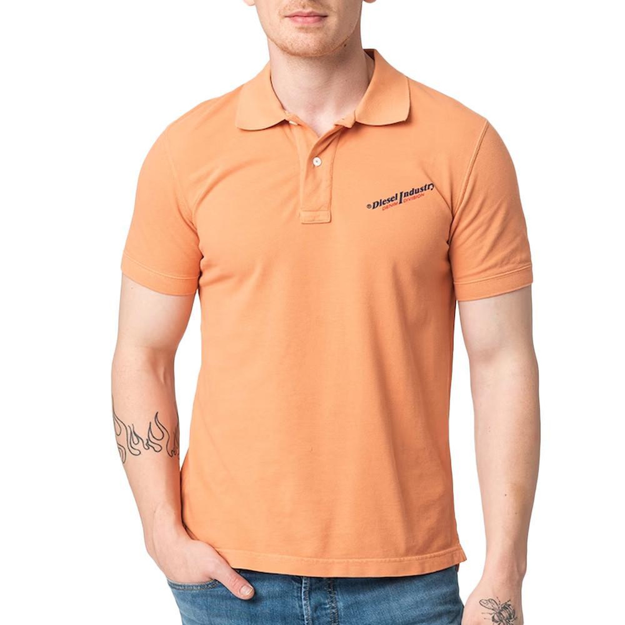 DIESEL Polo Orange Homme Diesel 3860. Coloris disponibles : Orange