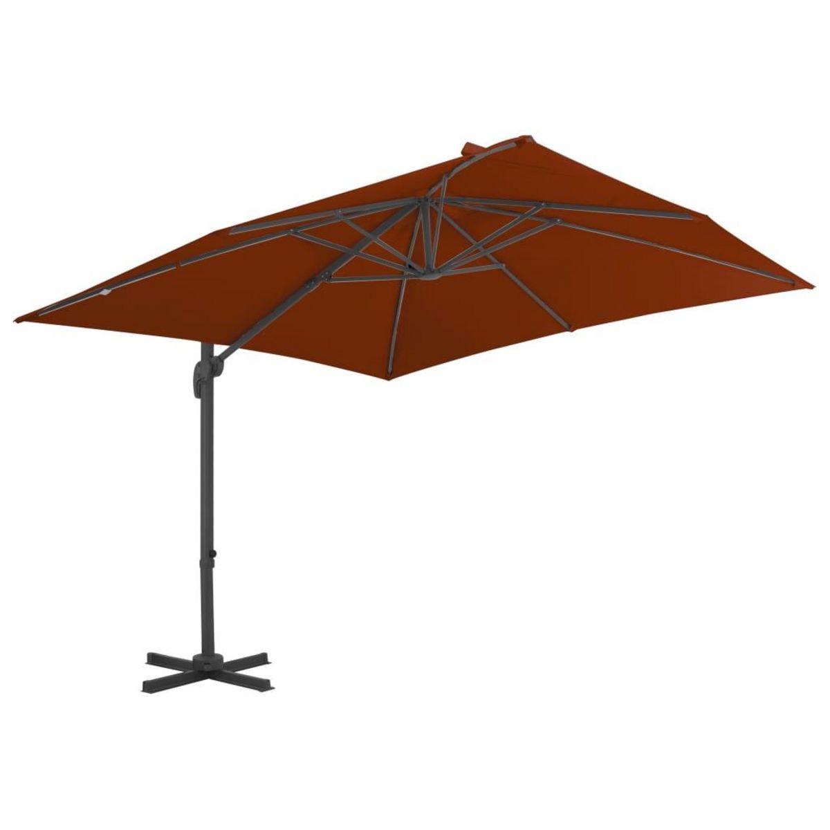 VIDAXL Parasol de jardin en porte-a-faux avec mat en aluminium