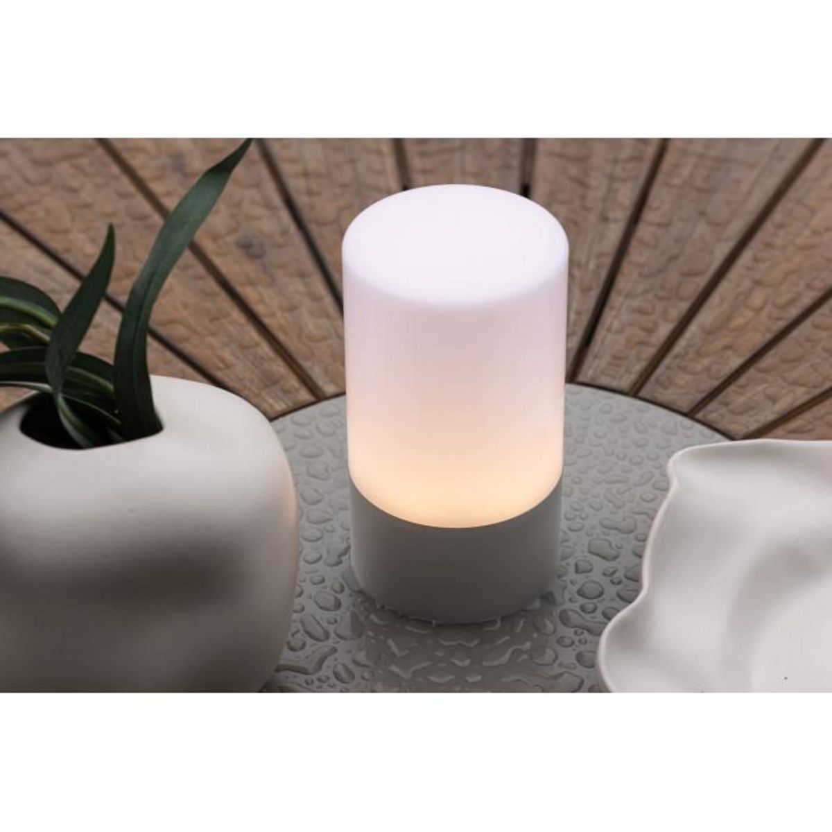 Paris Prix Lampe à Poser d'Extérieur LED  Tubu  18cm Gris