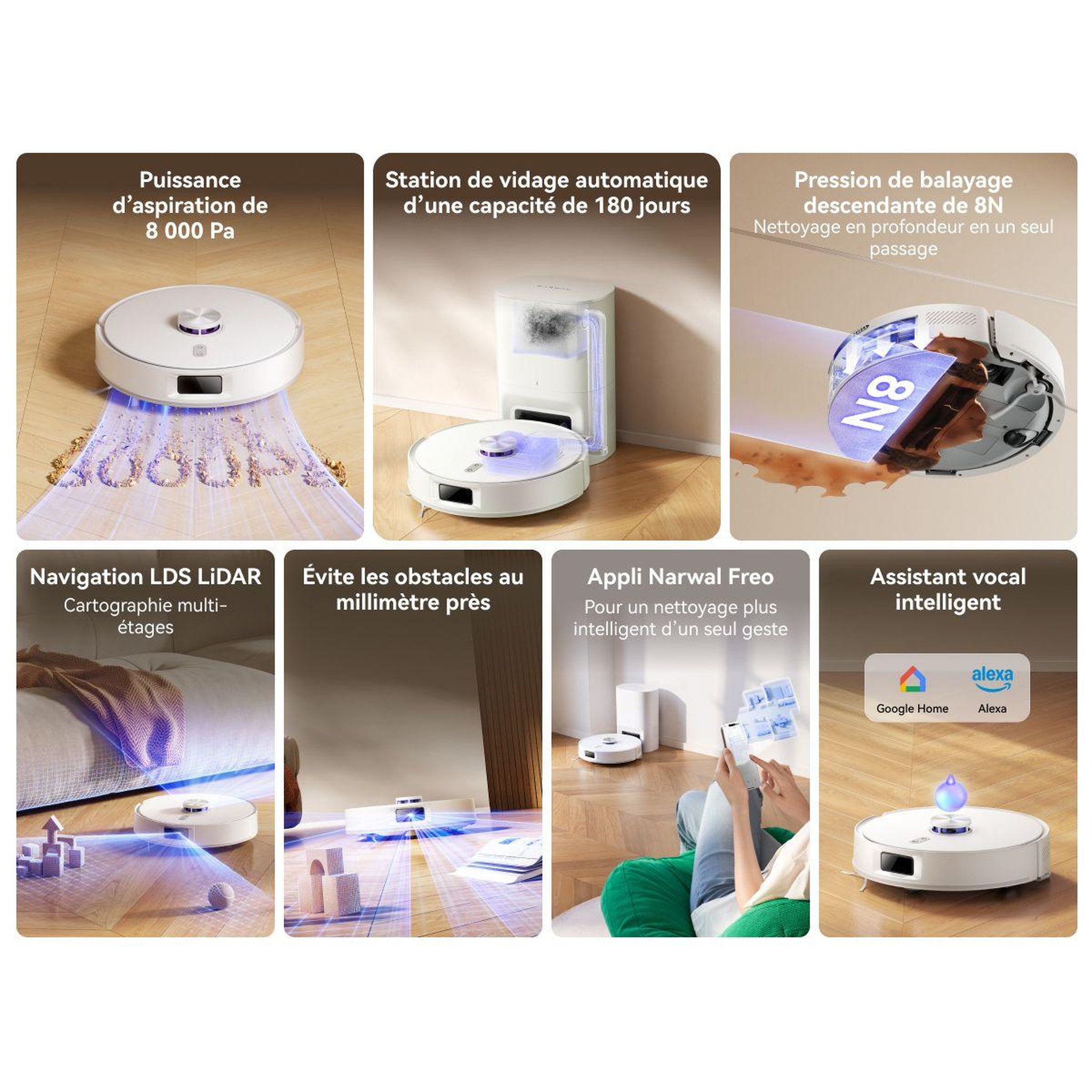 Voir la diapositive 3 : NARWAL Robot aspirateur laveur freo s