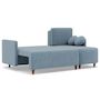 Voir la diapositive 4 : BEST MOBILIER Calypso - canapé d'angle réversible 4 places convertible avec coffre en tissu