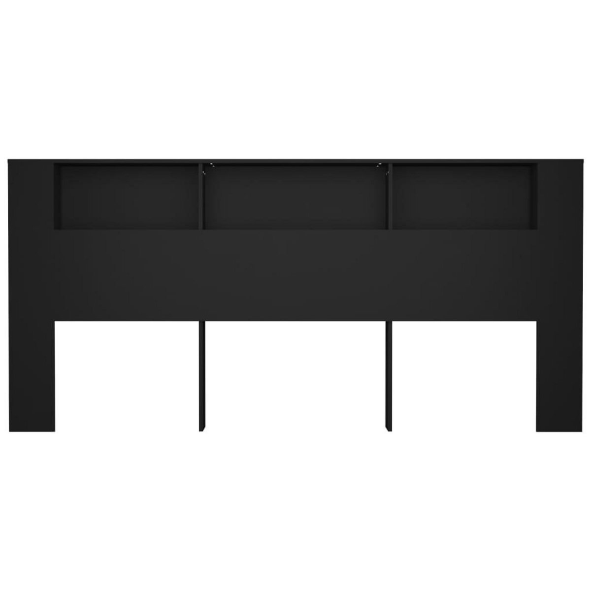 VIDAXL Armoire de tete de lit Noir 220x18,5x104,5 cm