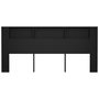 Voir la diapositive 4 : VIDAXL Armoire de tete de lit Noir 220x18,5x104,5 cm