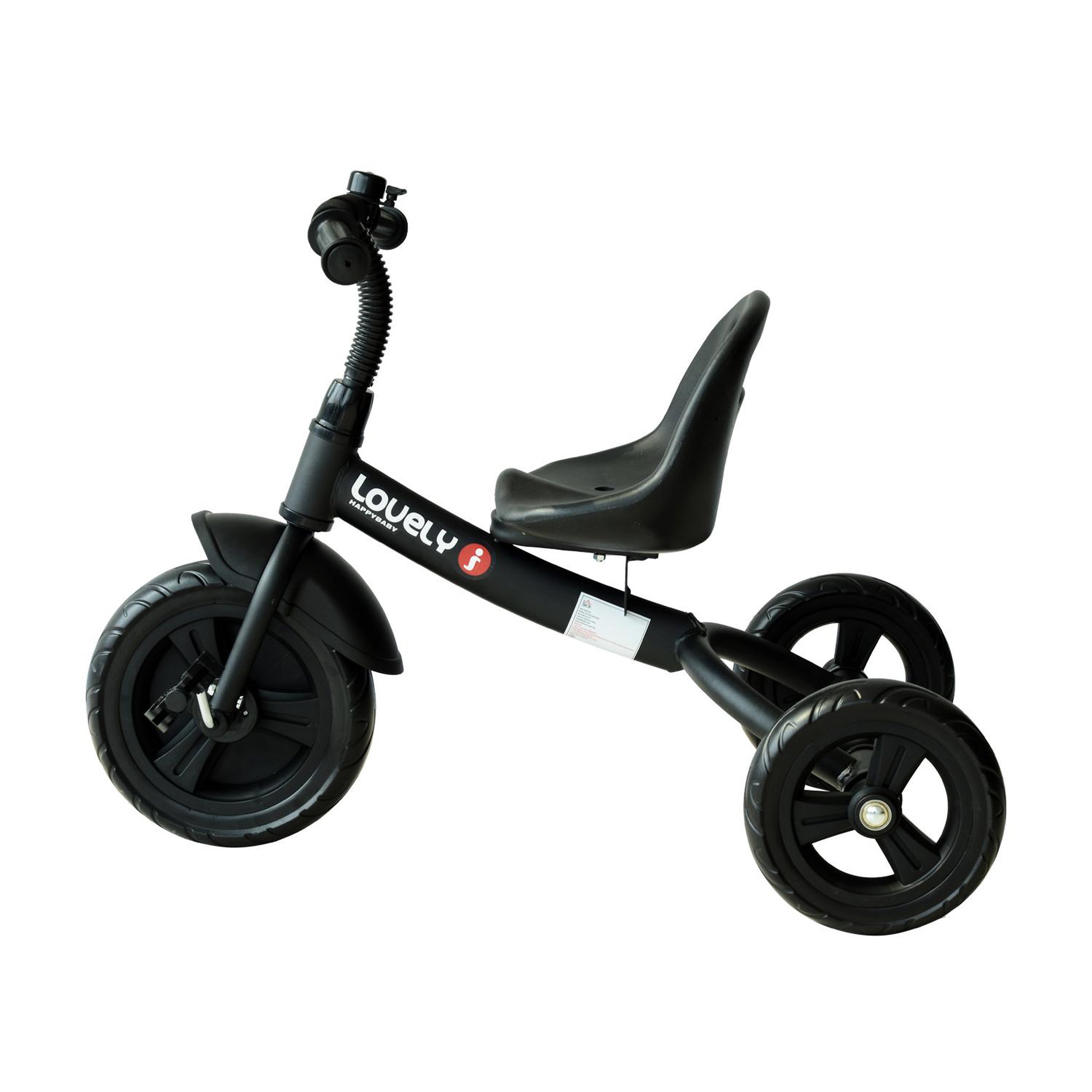 Voir la diapositive 2 : HOMCOM Tricycle enfants multi-équipé garde-boue sonnette pédales antidérapantes siège réglable 2 positions avec dossier