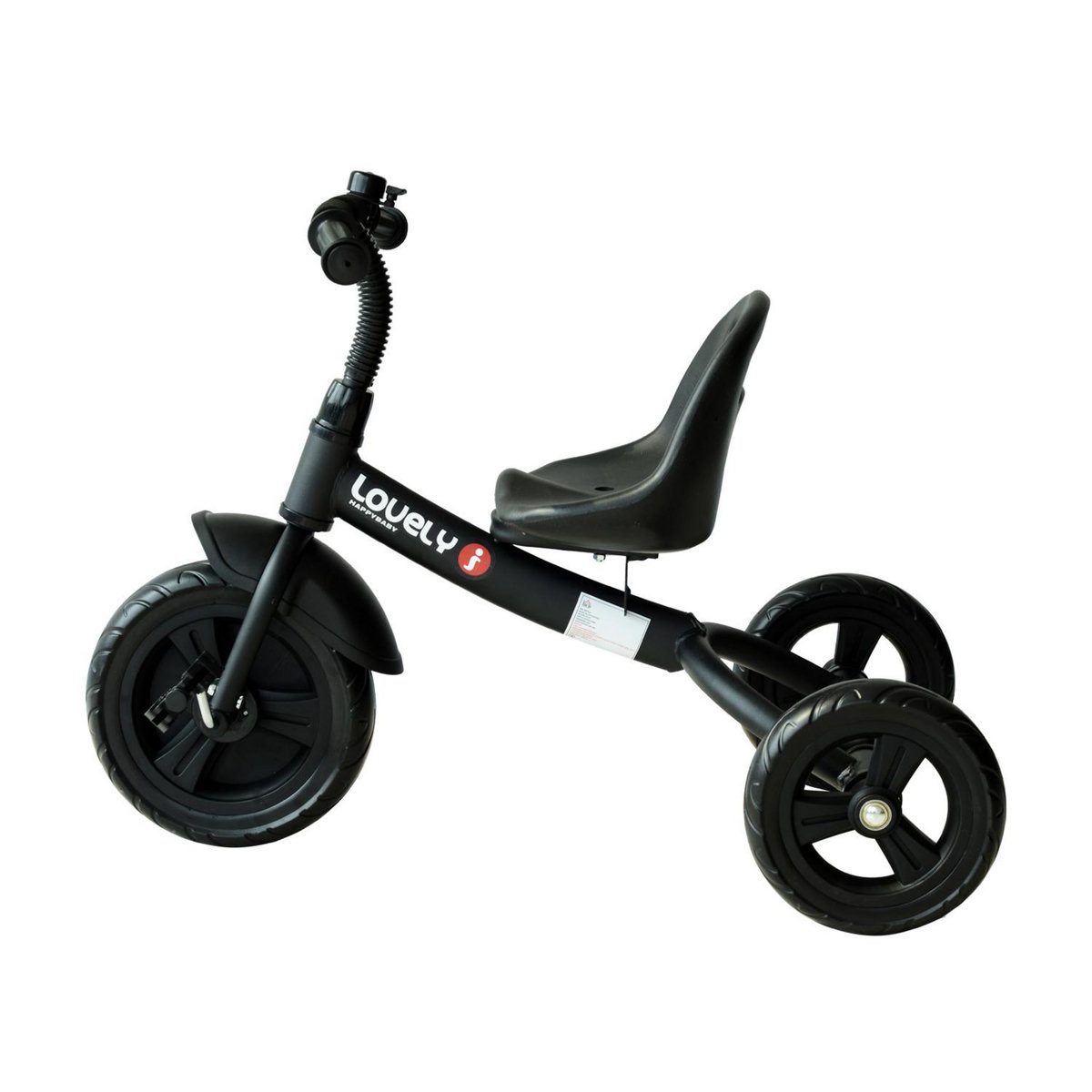 HOMCOM Tricycle enfants multi-équipé garde-boue sonnette pédales antidérapantes siège réglable 2 positions avec dossier