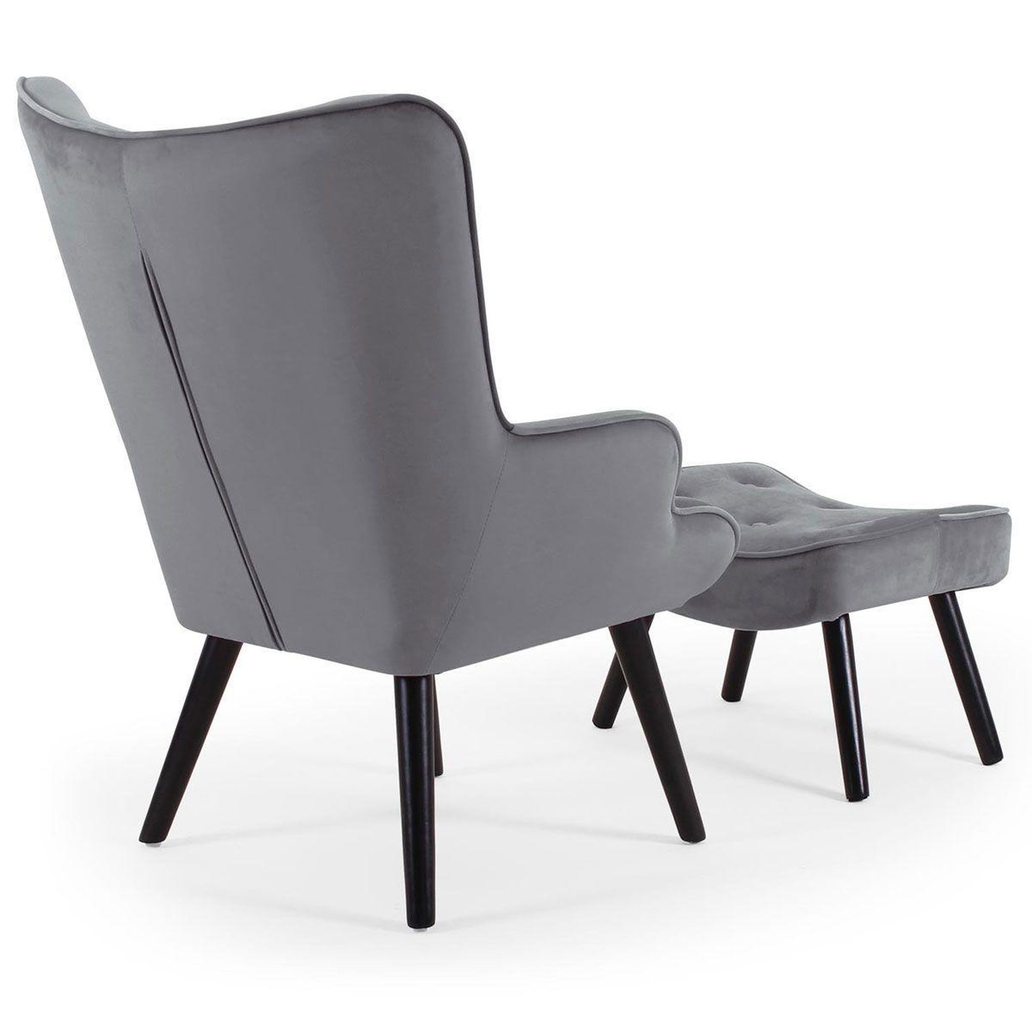 Voir la diapositive 4 : Paris Prix Fauteuil & pouf scandinave  nomi  100cm gris