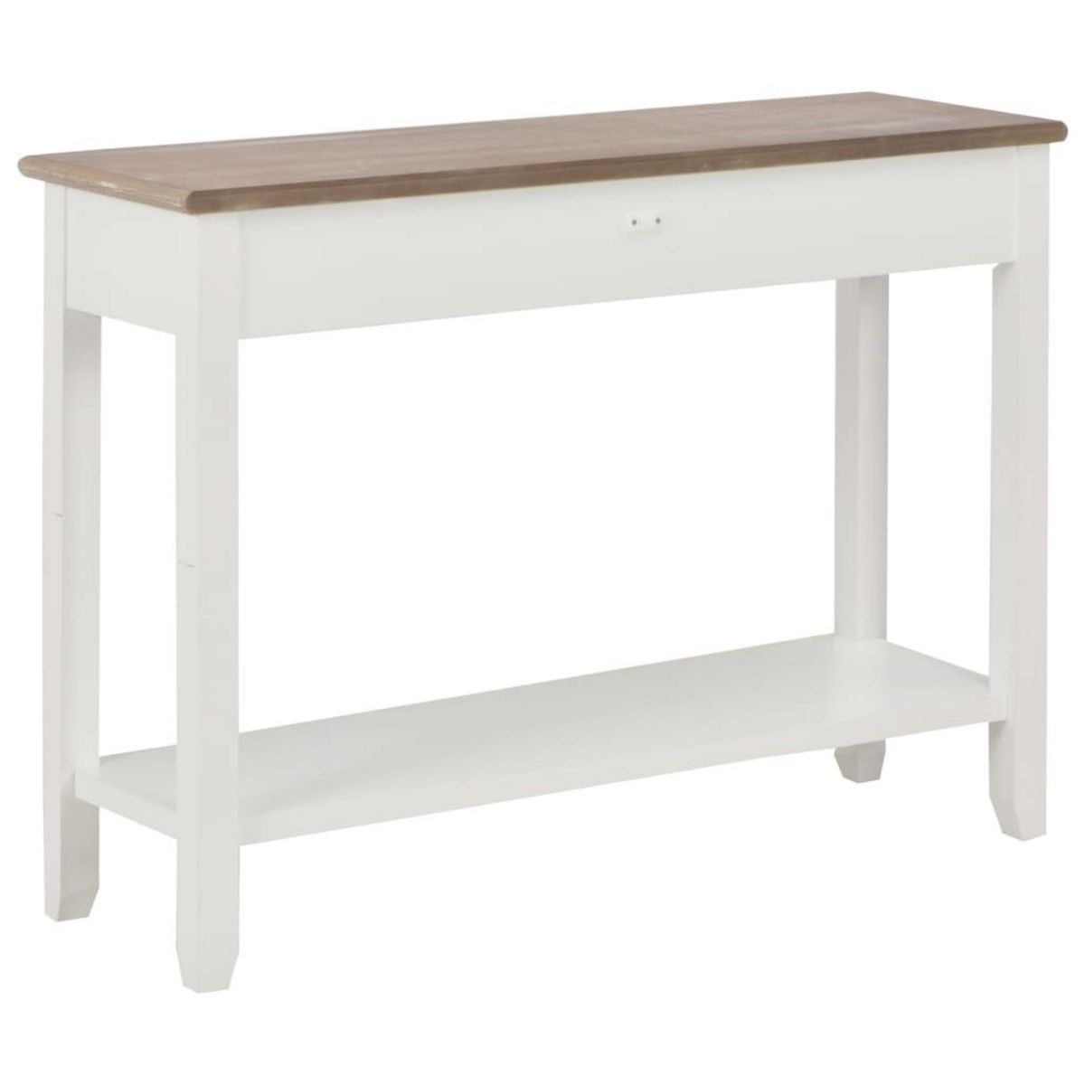 VIDAXL Table console Blanc 110x35x80 cm Bois