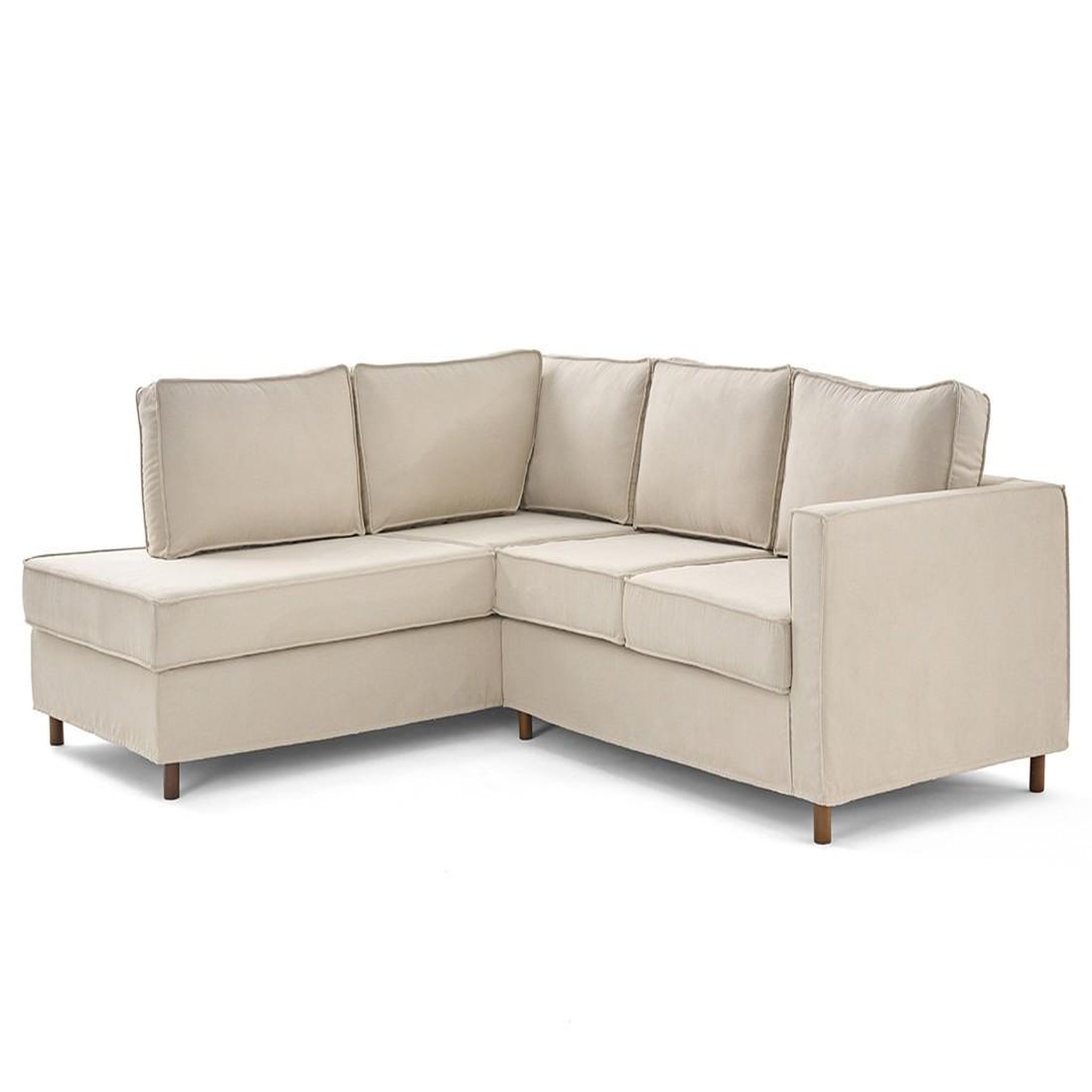 Voir la diapositive 4 : LISA DESIGN Jake - canapé déhoussable d'angle gauche 5 places en tissu