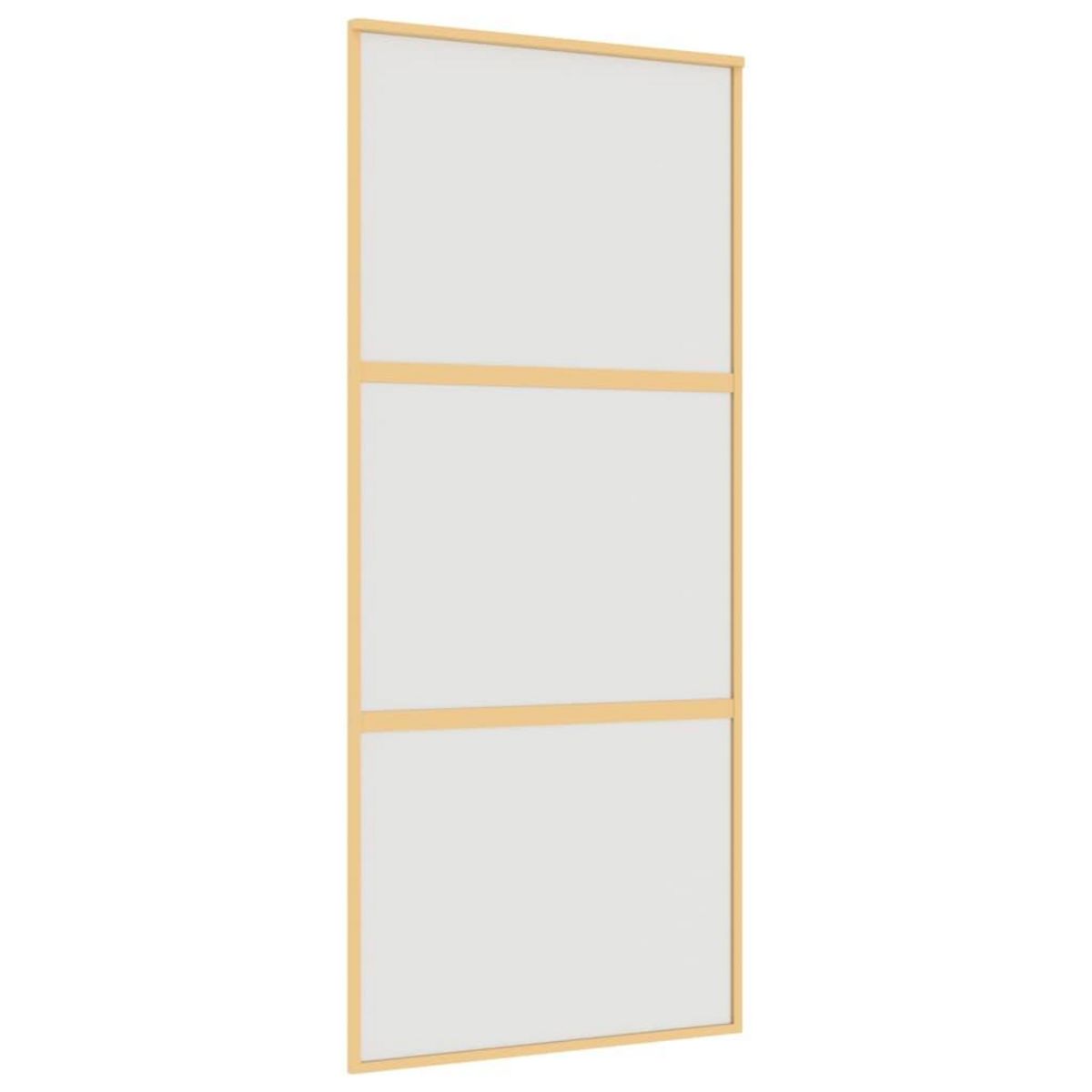 VIDAXL Porte coulissante dore 90x205 cm verre ESG depoli et aluminium