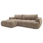 Voir la diapositive 6 : BEST MOBILIER Yulin - canapé d'angle gauche 4 places convertible avec coffre en tissu bouclette