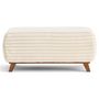 Voir la diapositive 2 : BEST MOBILIER Cristal - bout de lit - en fausse fourrure côtelée