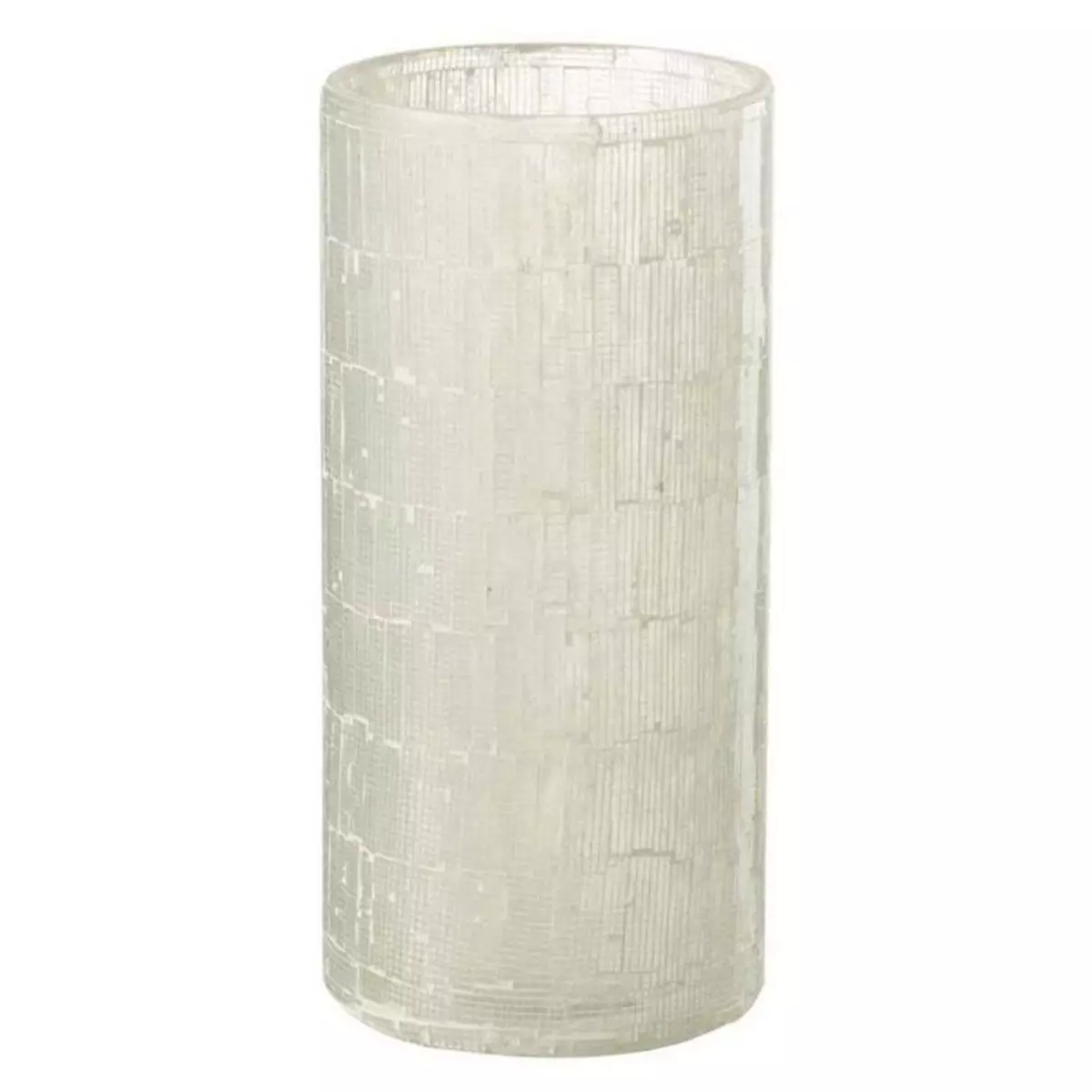 Paris Prix Vase Design en Verre  Mosaïque  30cm Gris Clair