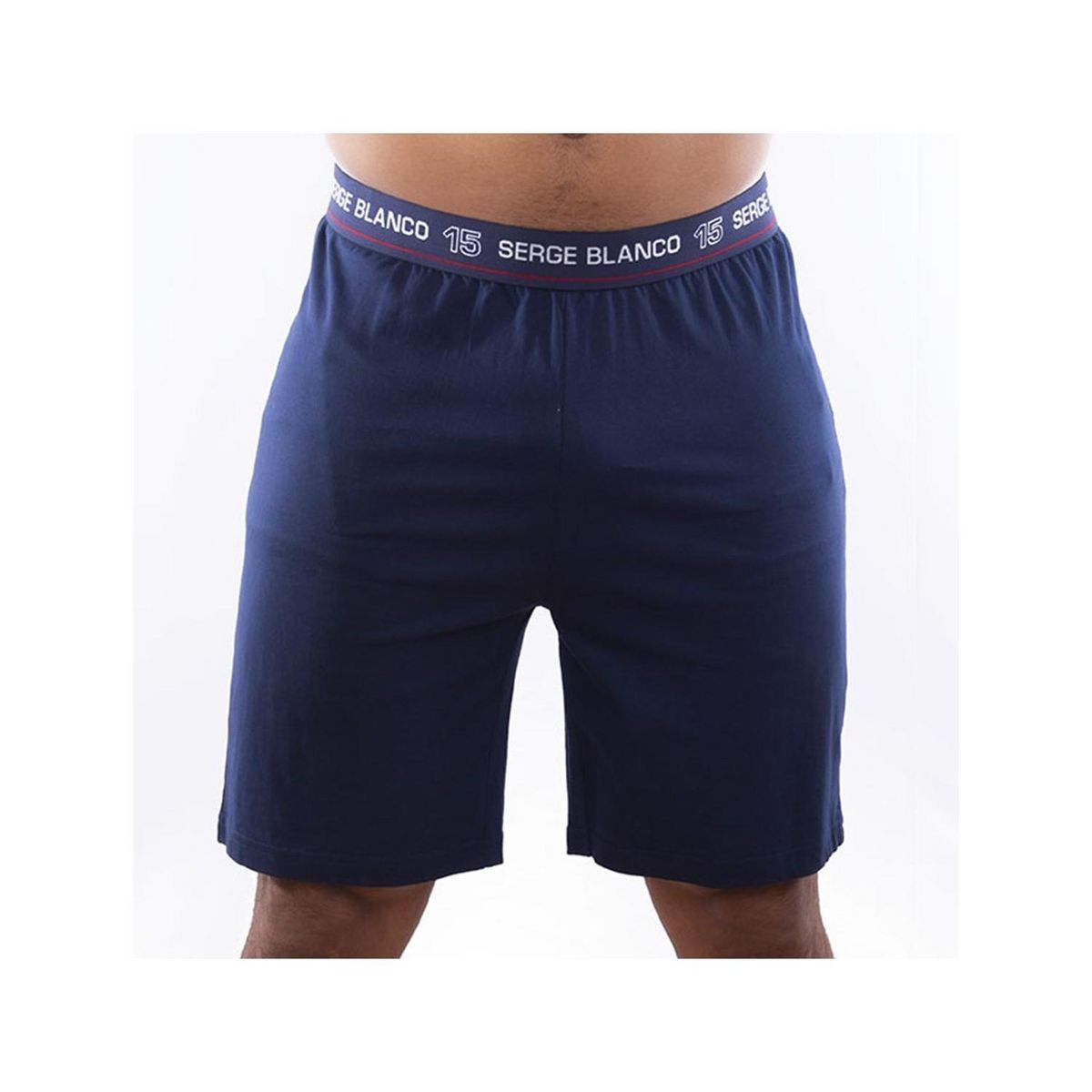 SERGE BLANCO Ensemble homme Pyjama court T-shirt col tunisien Vintage