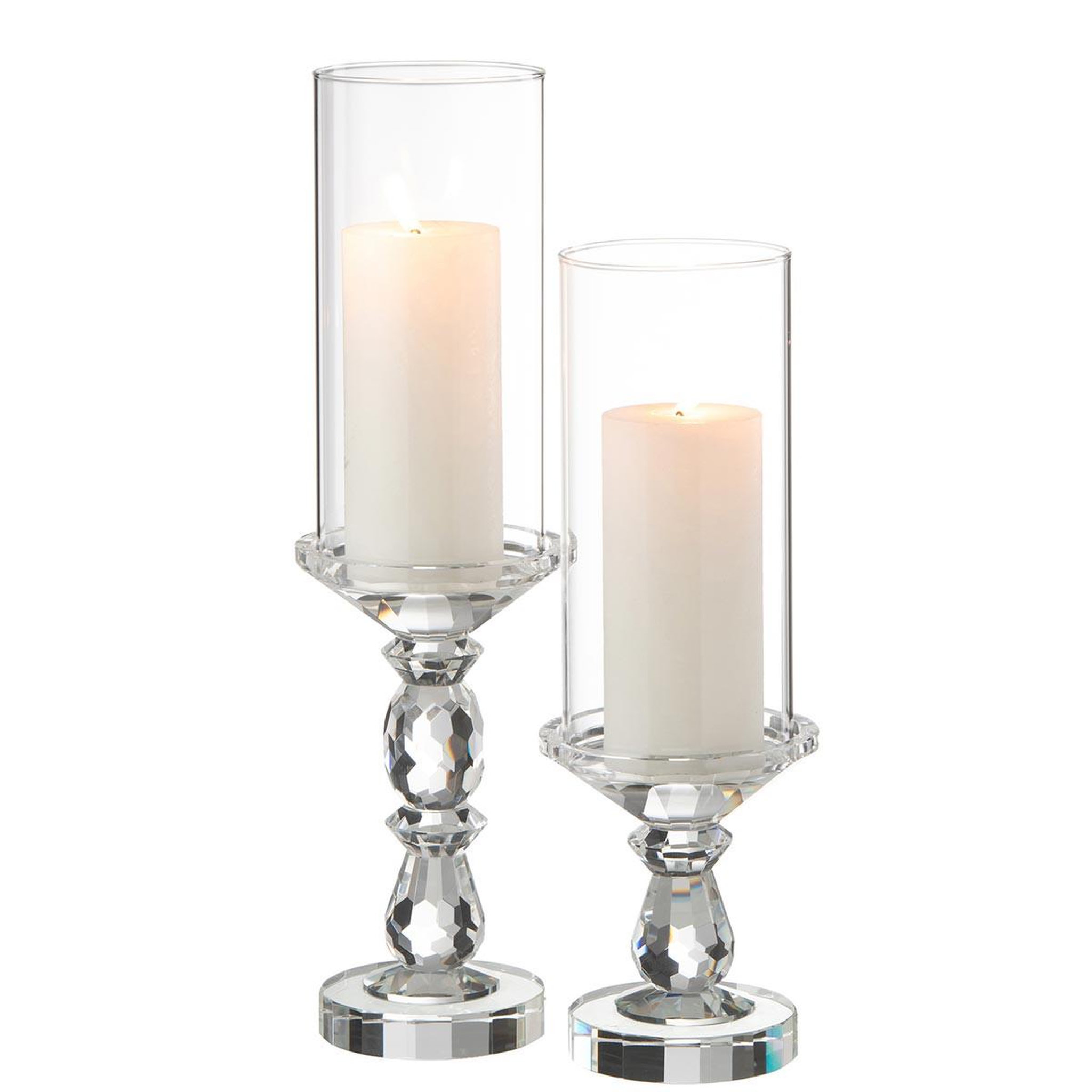 Voir la diapositive 5 : J-LINE Photophore Design en Cristal  Marie  42cm Transparent