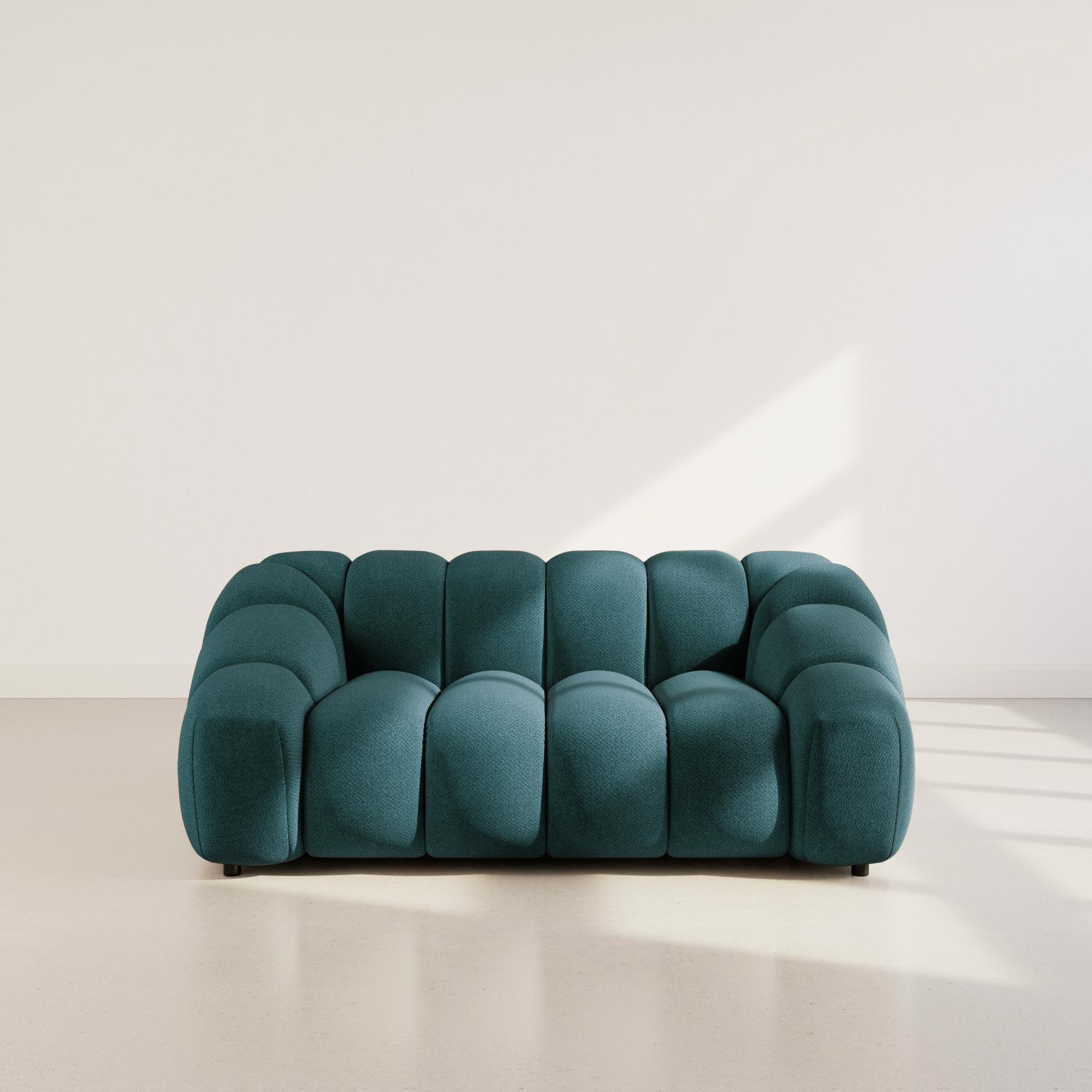 Voir la diapositive 2 : LISA DESIGN Ava - canapé 3 places en velours texturé