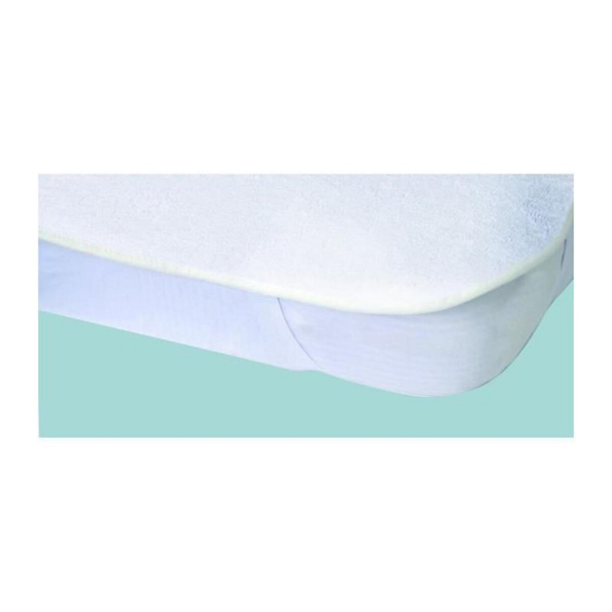 POYET MOTTE Protege-matelas Alese impermeable Elasretane eponge bouclette 100% coton 80x190 cm blanc