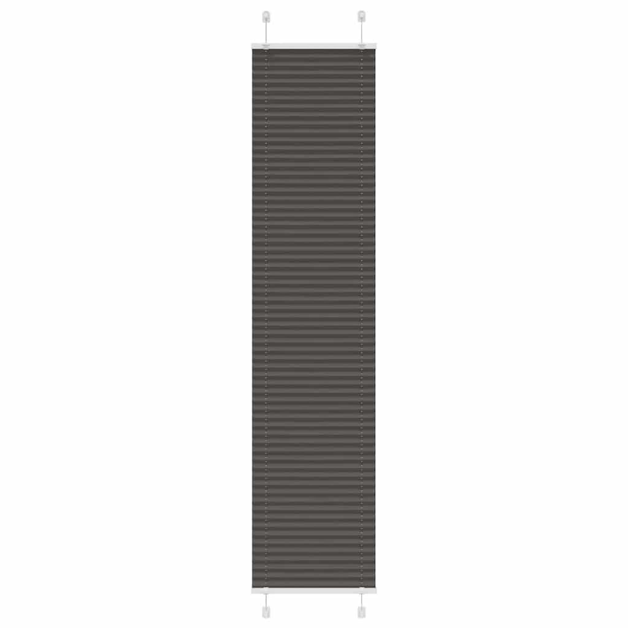 VIDAXL Store plisse noir 45x200 cm largeur du tissu 44,4 cm polyester