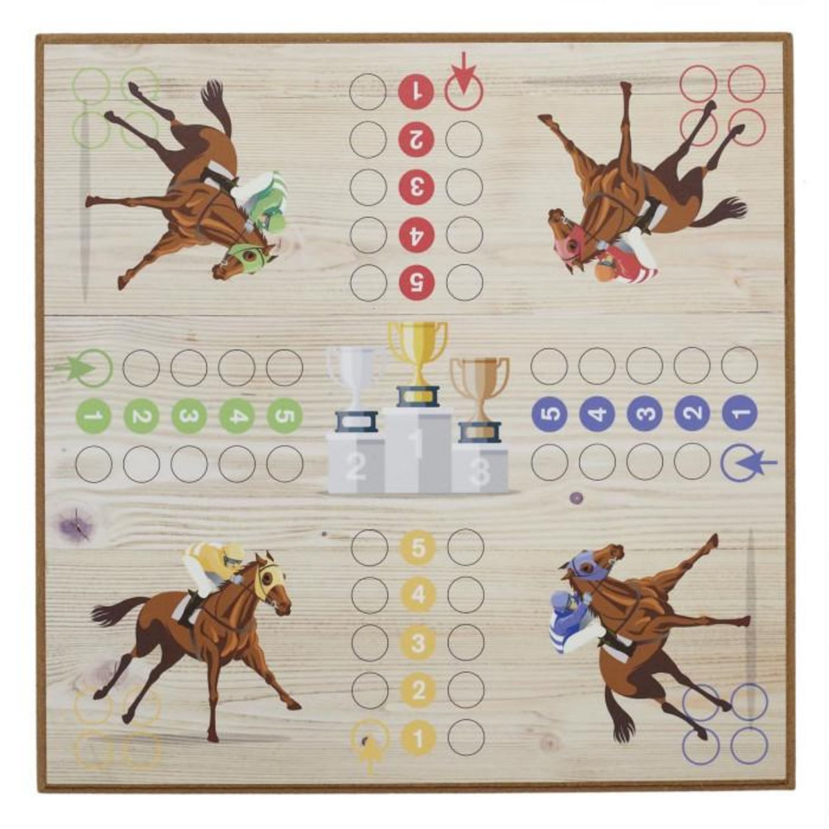 Paris Prix Jeu des Petits Chevaux  Vintage  29cm Multicolore