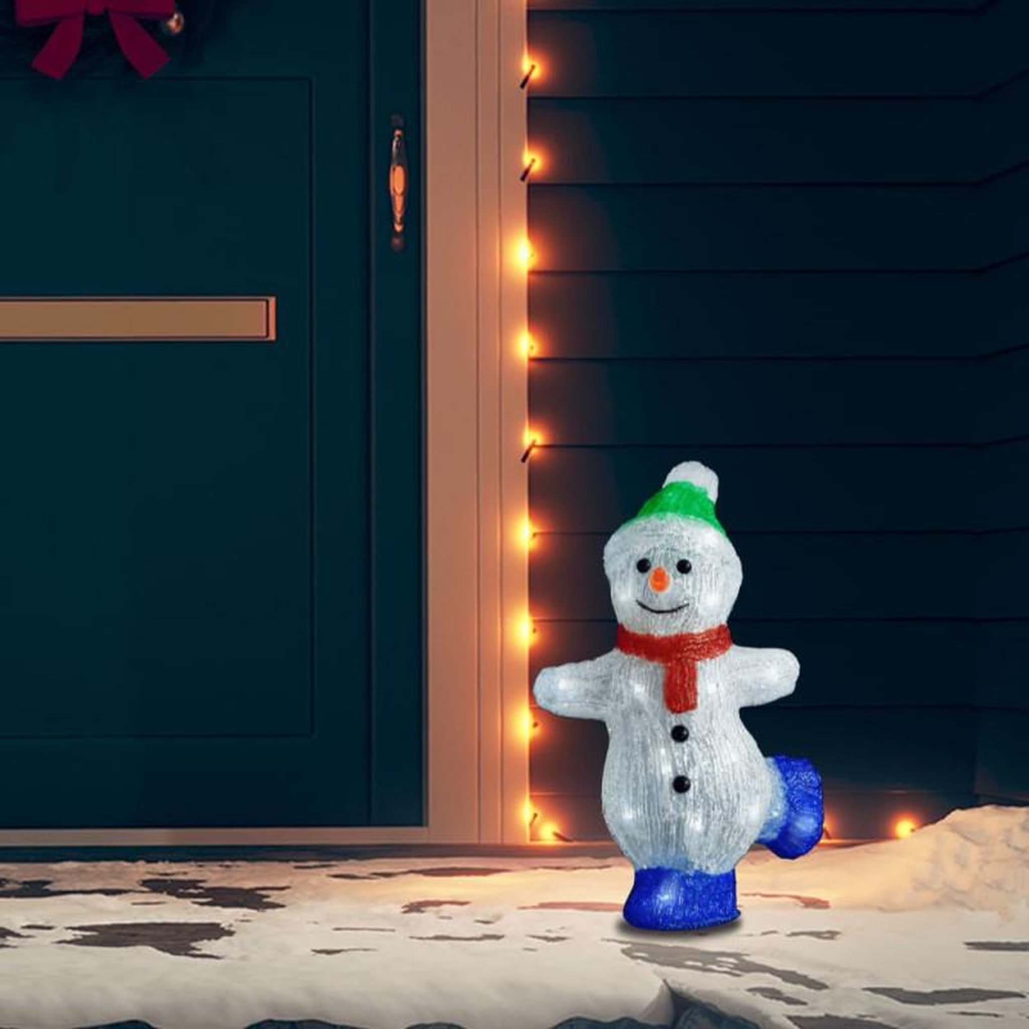 Voir la diapositive 1 : VIDAXL Silhouette de bonhomme de neige de Noël LED Acrylique 30 cm