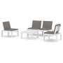 Voir la diapositive 2 : VIDAXL Salon de jardin 4 pcs avec coussins Plastique Blanc