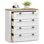 Voir la diapositive 4 : IDIMEX Commode BOLTON avec 4 tiroirs, en pin massif