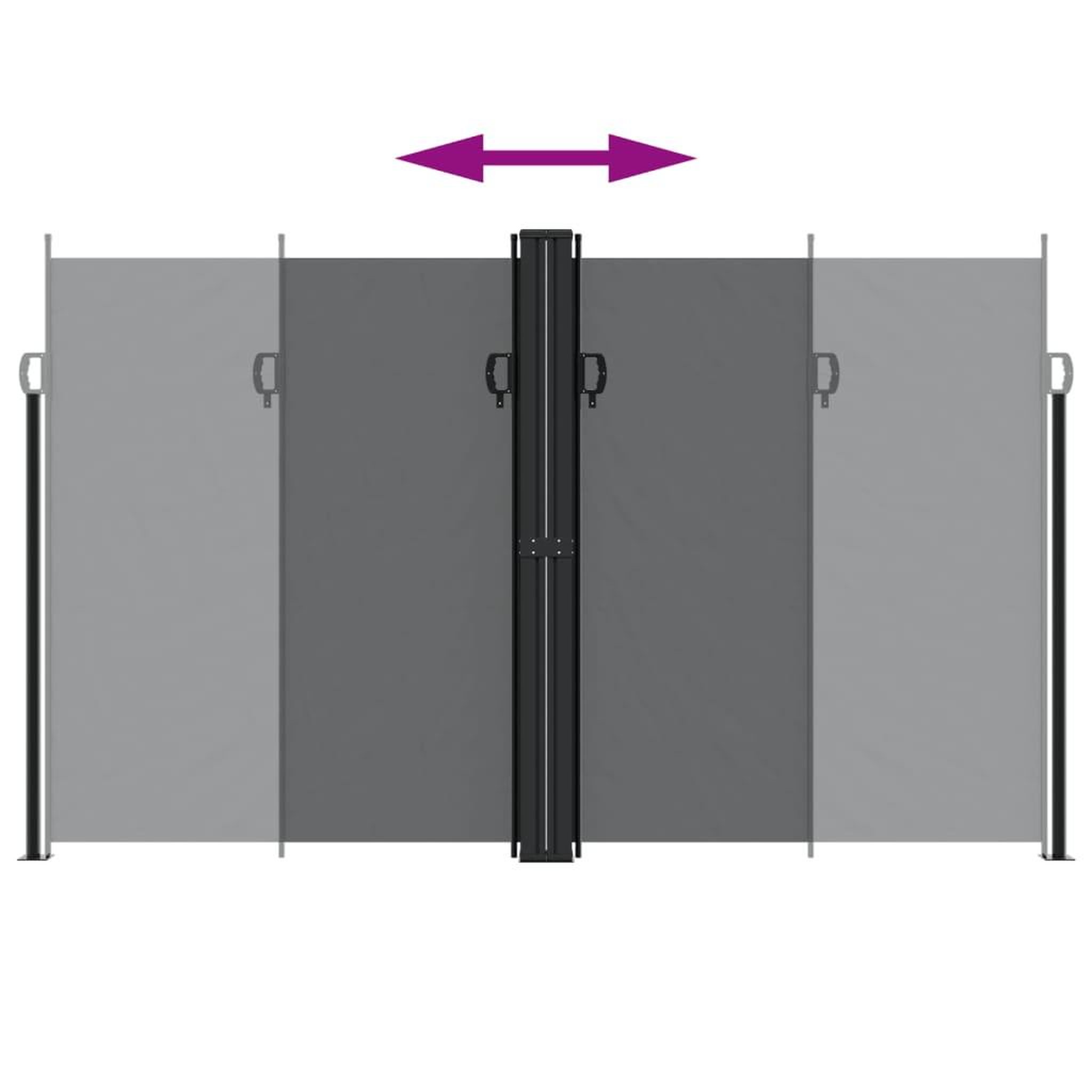 Voir la diapositive 5 : VIDAXL Auvent lateral retractable noir 200x1000 cm