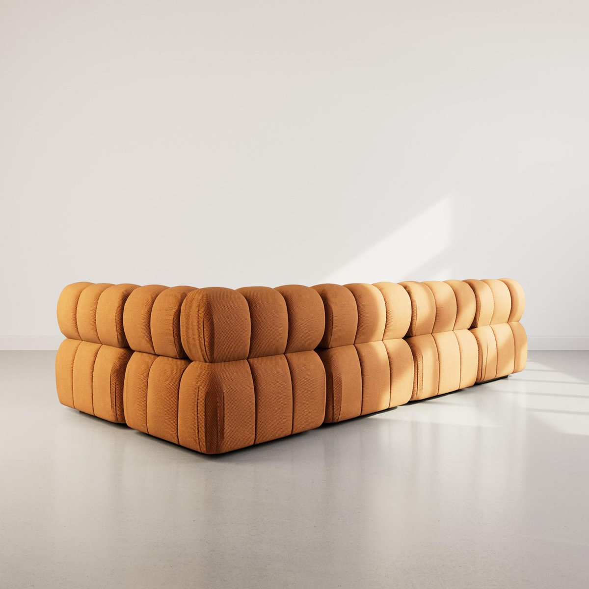 LISA DESIGN Ruby - canapé panoramique modulable d'angle droit 7 places en velours texturé