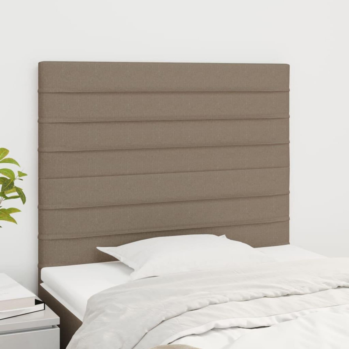 VIDAXL Tetes de lit 2 pcs Taupe 100x5x78/88 cm Tissu