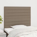 VIDAXL Tetes de lit 2 pcs Taupe 100x5x78/88 cm Tissu