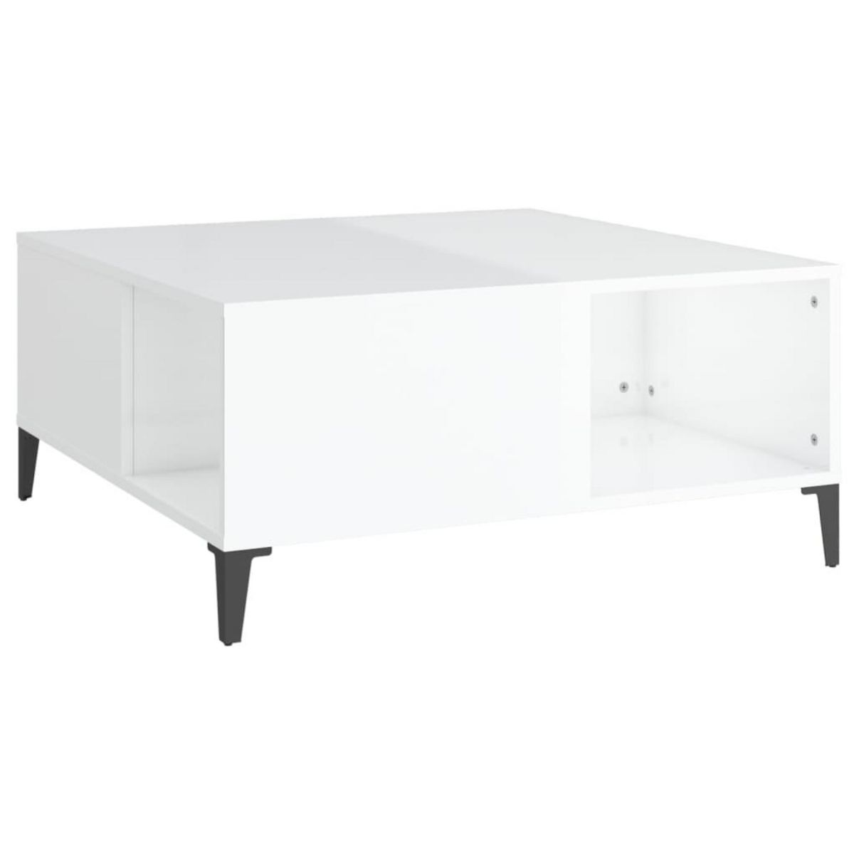 VIDAXL Table basse blanc brillant 80x80x36,5 cm bois d'ingenierie