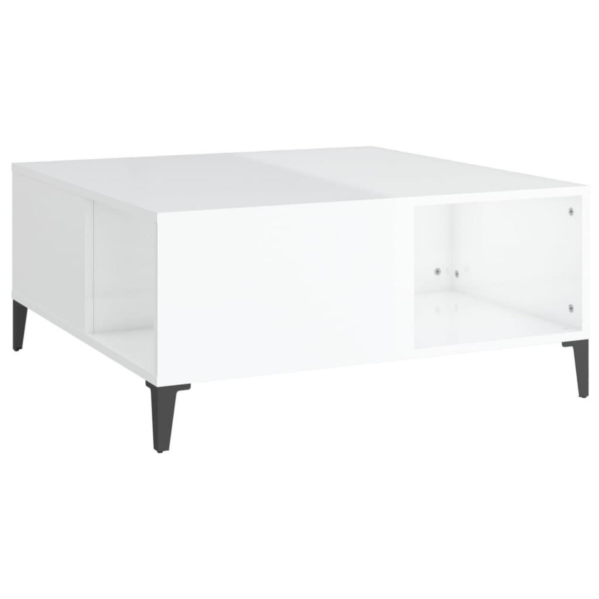 VIDAXL Table basse blanc brillant 80x80x36,5 cm bois d'ingenierie