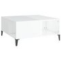 Voir la diapositive 2 : VIDAXL Table basse blanc brillant 80x80x36,5 cm bois d'ingenierie
