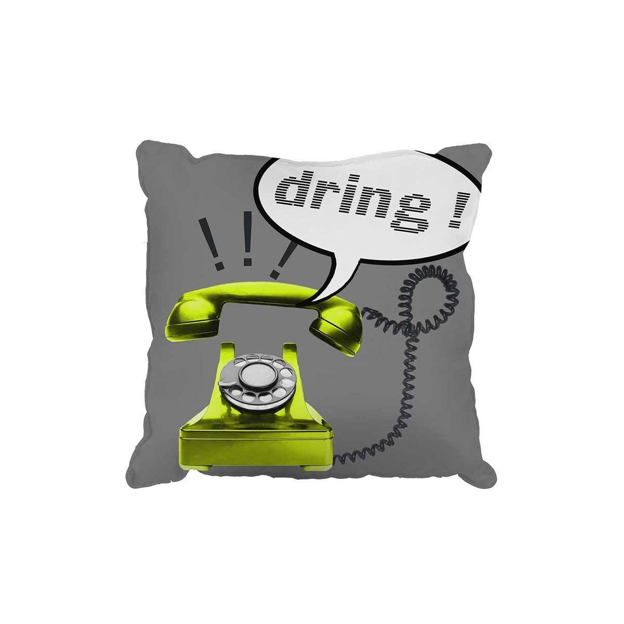Douceur d'Intérieur Coussin Déco  Phone  40x40cm Gris
