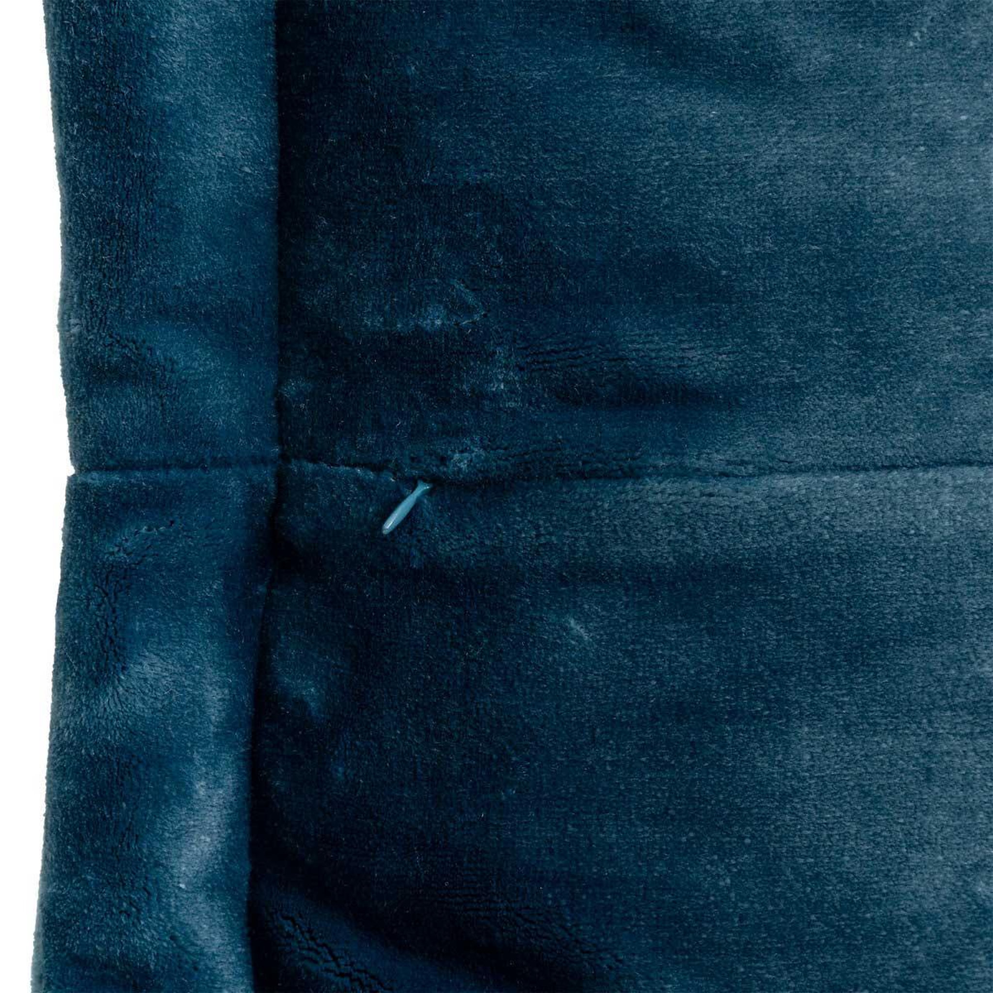 Voir la diapositive 3 : ATMOSPHERA Coussin déco flanelle  cuddly  53x53cm bleu égéen