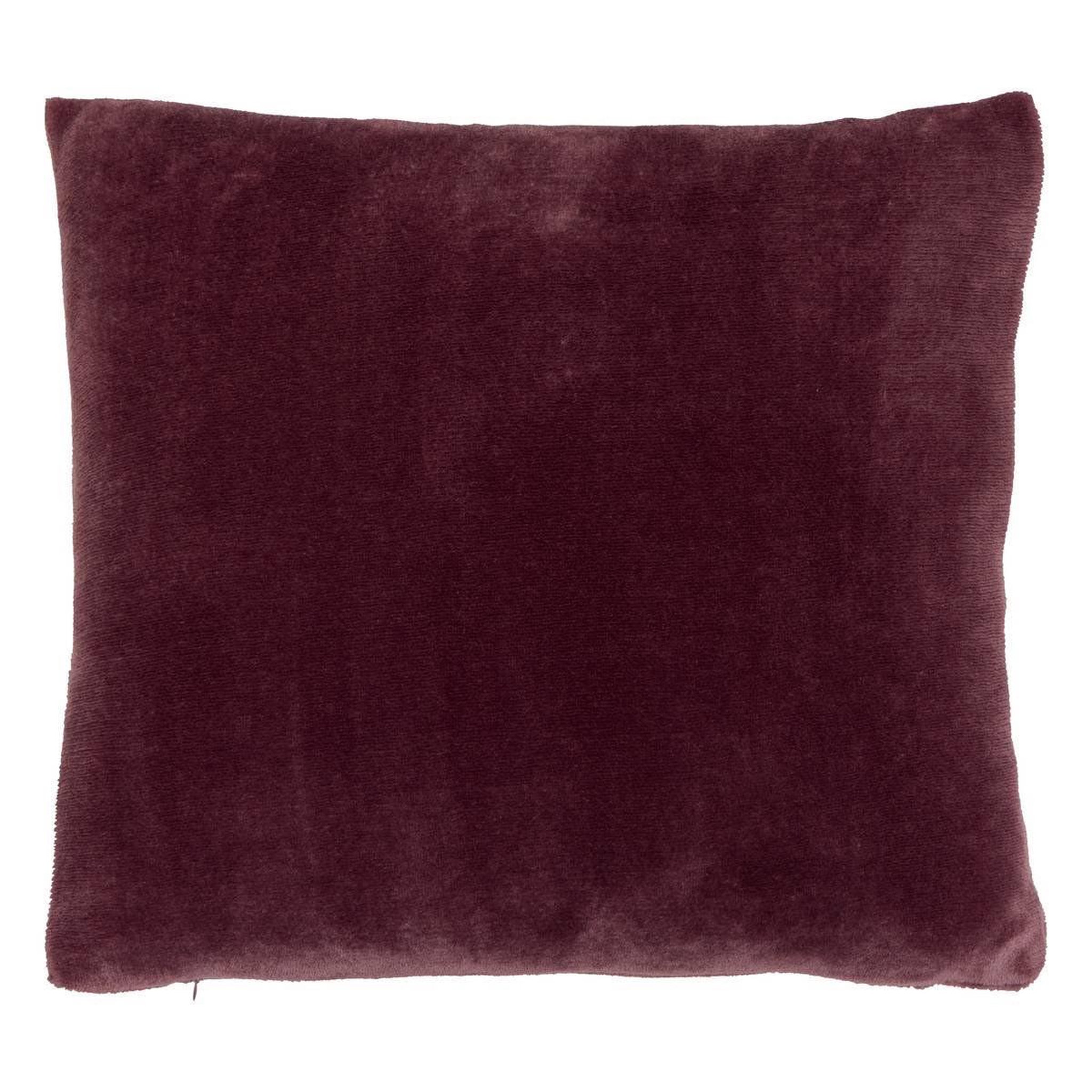 ATMOSPHERA Coussin en flanelle uni  ollis  38x38cm violet