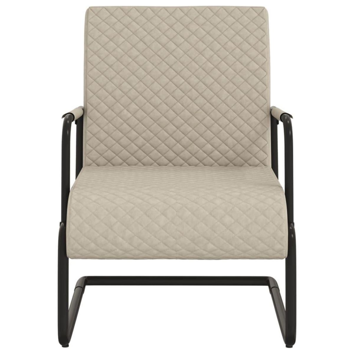 VIDAXL Chaise cantilever Gris clair Similicuir