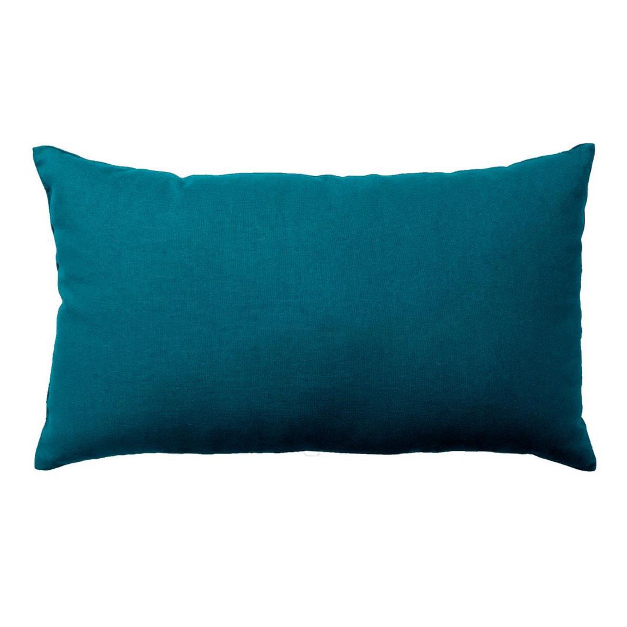 ENJOY HOME Coussin déco uni  panama  30x50cm bleu canard