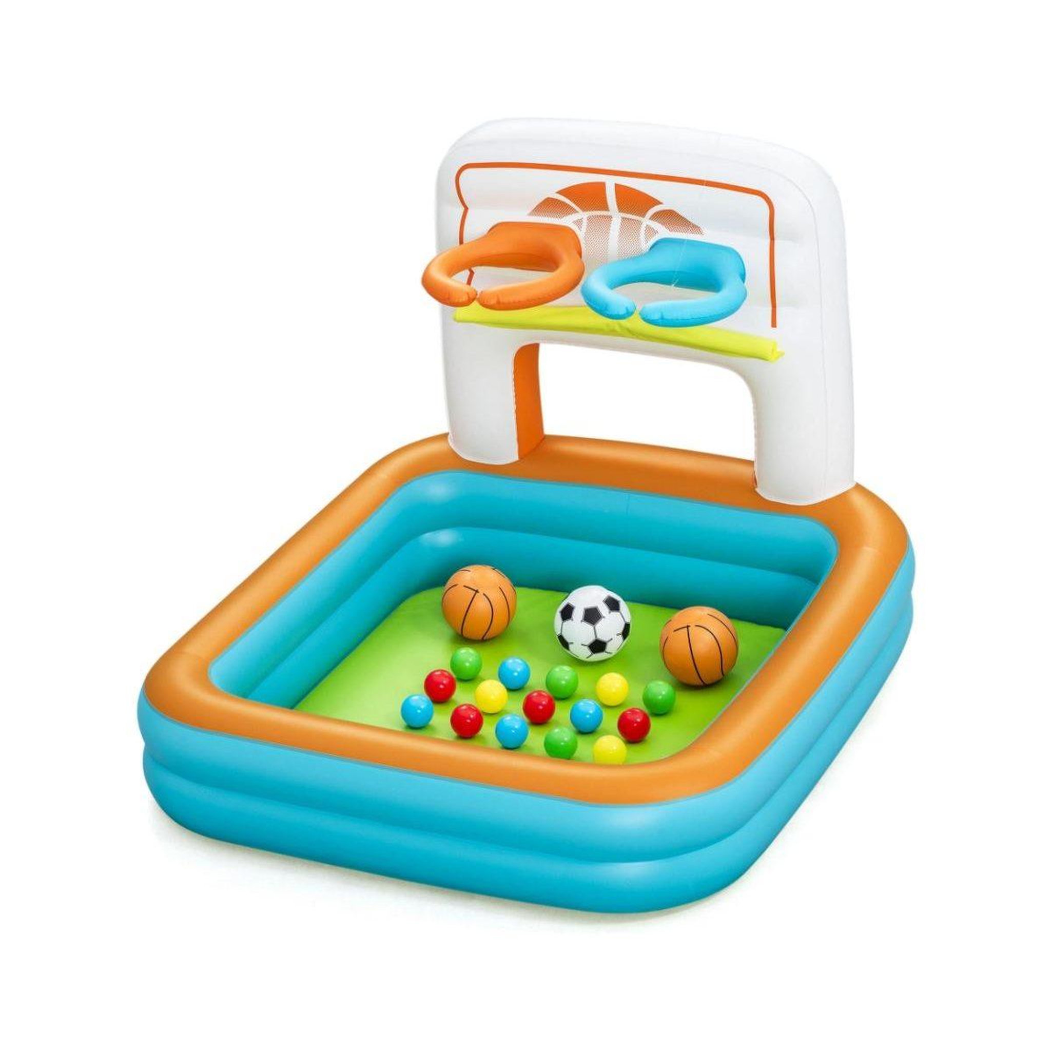 BESTWAY Aire de jeux à balles 3-en-1  kick 'n swish 1.20m x 1.07m x 84cm