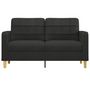 Voir la diapositive 3 : VIDAXL Canapé à 2 places Noir 140 cm Tissu